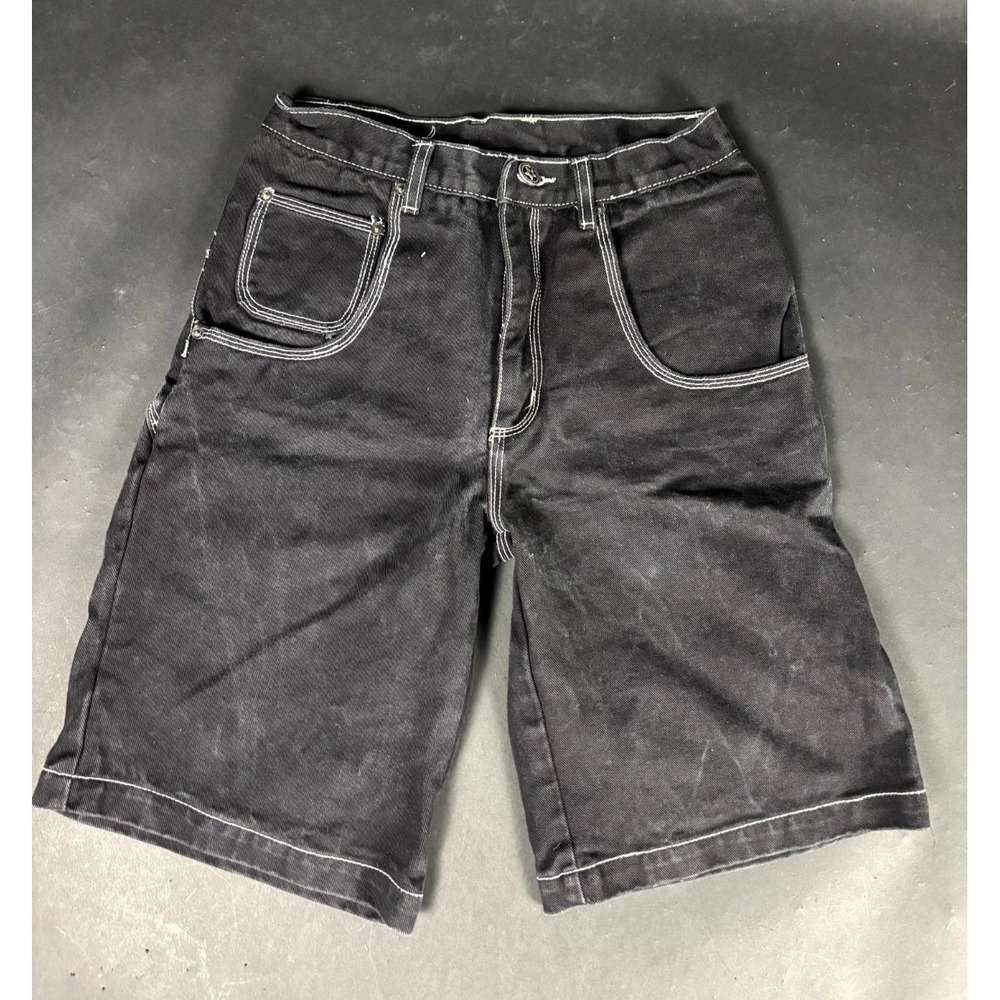 Vintage 90's Utility Clothing Baggy Shorts Women 14 Black Cotton Twin Cannon